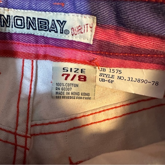 Vtg 90s Union bay striped jean shorts - Picture 5 of 10